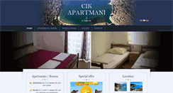 Desktop Screenshot of apartmani-cik.com